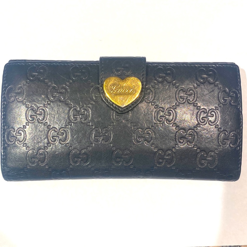Gucci Guccissima Heart Continental Wallet